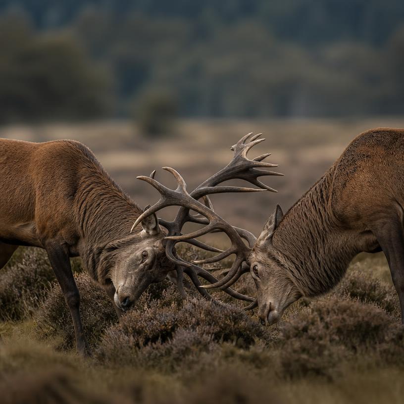 Red Deer Rumble: Nature’s Giants Unleashed